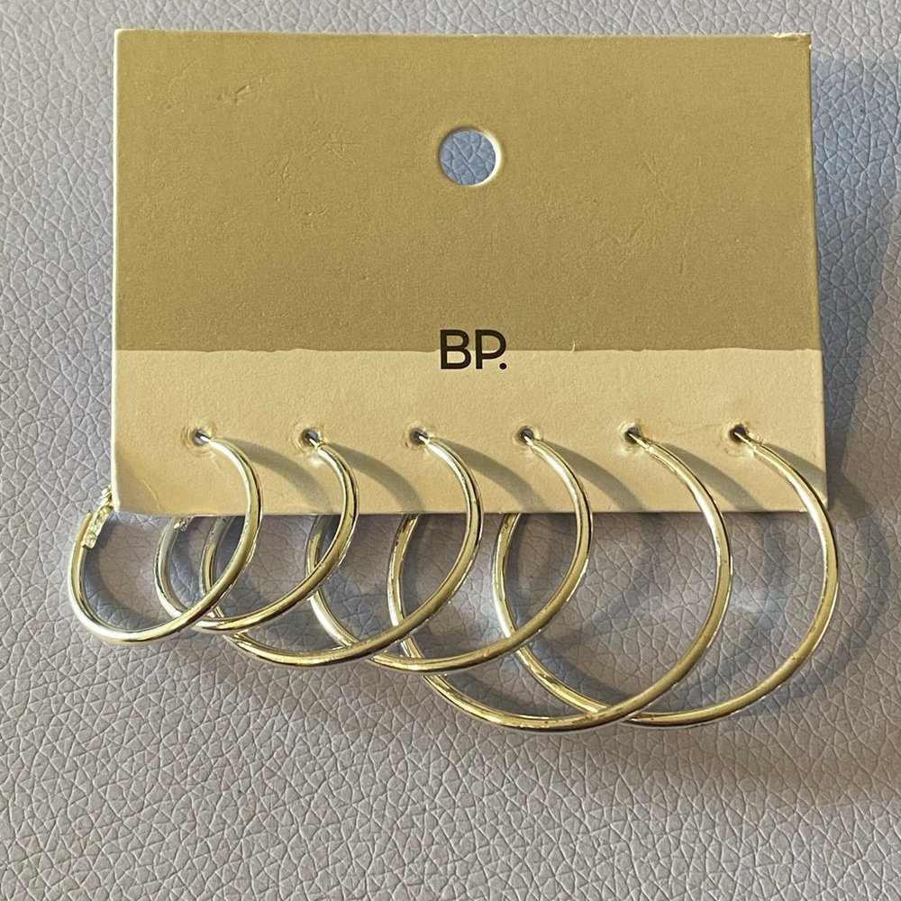 BP Silver Hoop Earrings Collection